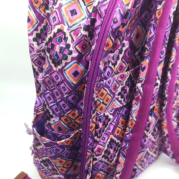 Vera Bradley Purple Patterned Women's Backpack - Picture 4 of 10